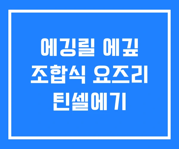 에깅릴 에깊 조합식 요즈리 틴셀에기