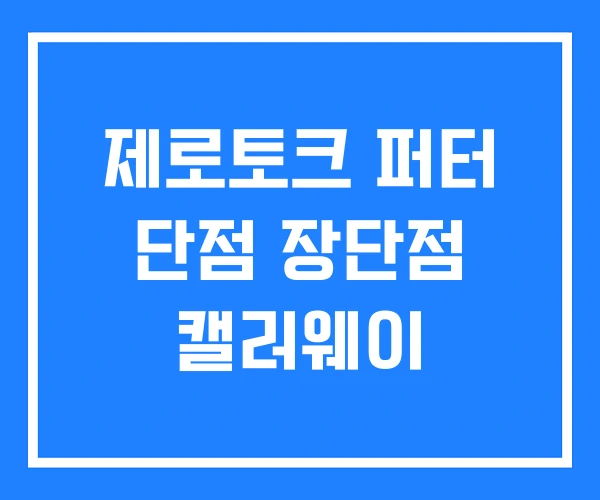 제로토크 퍼터 단점 장단점 캘러웨이