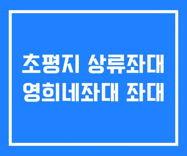 초평지 상류좌대 영희네좌대 좌대