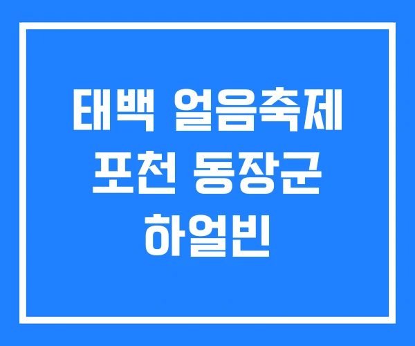 태백 얼음축제 포천 동장군 하얼빈